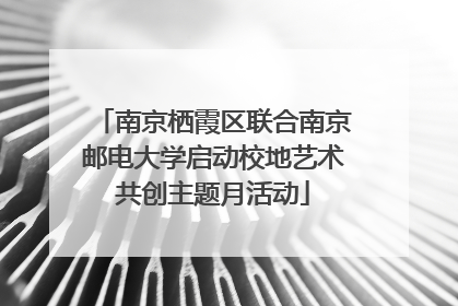 南京栖霞区联合南京邮电大学启动校地艺术共创主题月活动