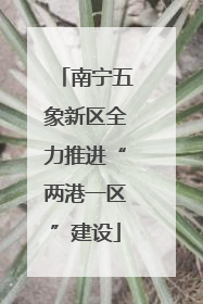 南宁五象新区全力推进“两港一区”建设