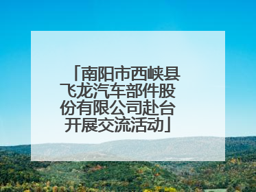南阳市西峡县飞龙汽车部件股份有限公司赴台开展交流活动