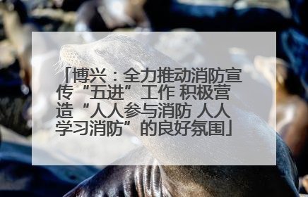 博兴：全力推动消防宣传“五进”工作 积极营造“人人参与消防 人人学习消防”的良好氛围