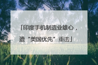 印度手机制造业雄心，遭“美国优先”重击