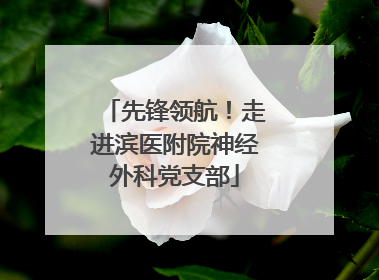 先锋领航！走进滨医附院神经外科党支部