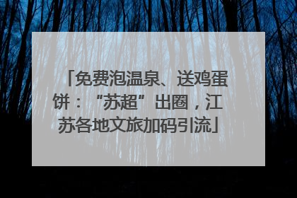 免费泡温泉、送鸡蛋饼：“苏超”出圈，江苏各地文旅加码引流