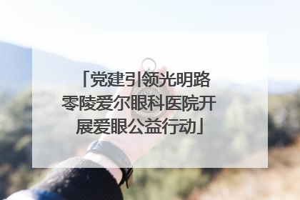 党建引领光明路 零陵爱尔眼科医院开展爱眼公益行动