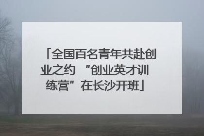 全国百名青年共赴创业之约 “创业英才训练营”在长沙开班