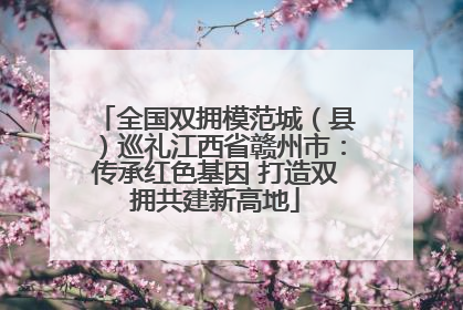 全国双拥模范城（县）巡礼江西省赣州市：传承红色基因 打造双拥共建新高地