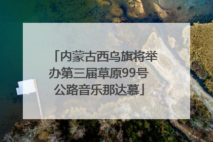 内蒙古西乌旗将举办第三届草原99号公路音乐那达慕