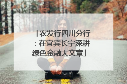 农发行四川分行：在宜宾长宁深耕绿色金融大文章