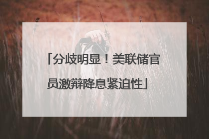 分歧明显！美联储官员激辩降息紧迫性