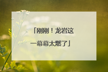 刚刚！龙岩这一幕幕太燃了