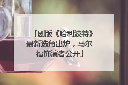 剧版《哈利波特》最新选角出炉，马尔福饰演者公开