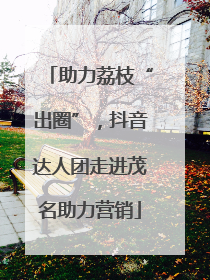助力荔枝“出圈”，抖音达人团走进茂名助力营销