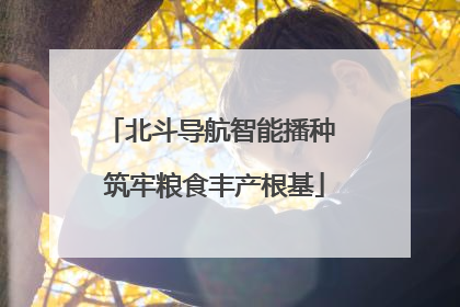 北斗导航智能播种 筑牢粮食丰产根基