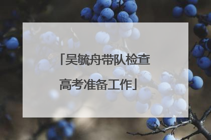 吴毓舟带队检查高考准备工作