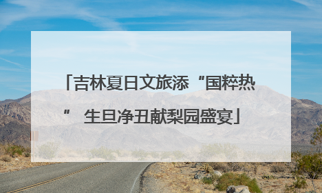 吉林夏日文旅添“国粹热” 生旦净丑献梨园盛宴