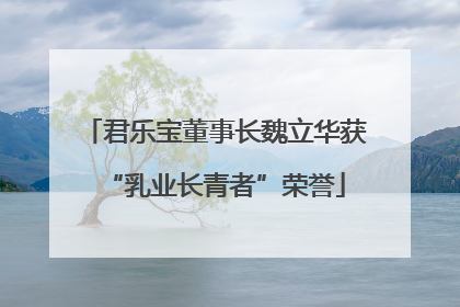 君乐宝董事长魏立华获“乳业长青者”荣誉