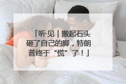 听·见｜搬起石头砸了自己的脚，特朗普终于“慌”了！