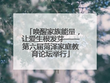 唤醒家族能量，让爱生根发芽——第六届菏泽家庭教育论坛举行