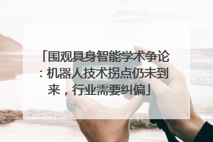 围观具身智能学术争论：机器人技术拐点仍未到来，行业需要纠偏