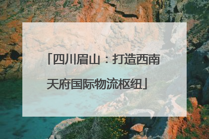 四川眉山：打造西南天府国际物流枢纽