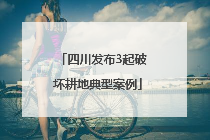 四川发布3起破坏耕地典型案例