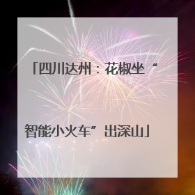 四川达州：花椒坐“智能小火车”出深山