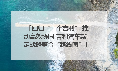 回归“一个吉利” 推动高效协同 吉利汽车敲定战略整合“路线图”
