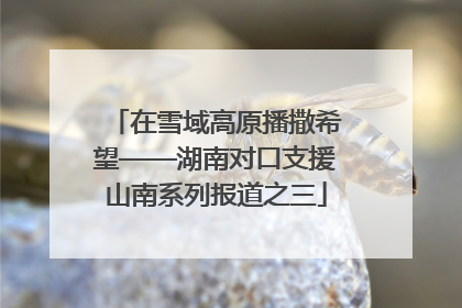 在雪域高原播撒希望——湖南对口支援山南系列报道之三
