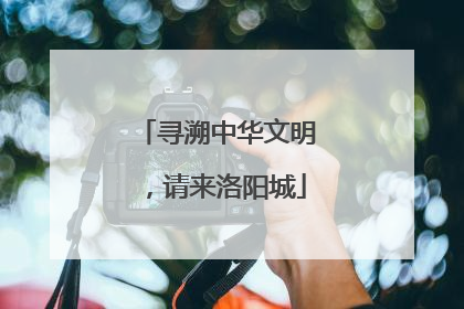 寻溯中华文明，请来洛阳城