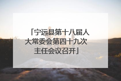 宁远县第十八届人大常委会第四十九次主任会议召开