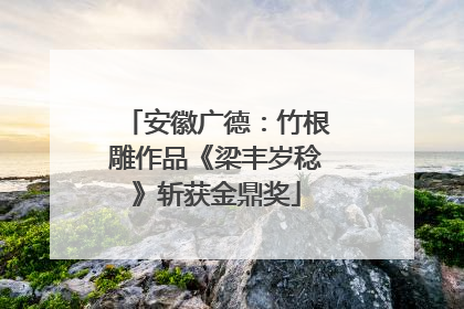 安徽广德：竹根雕作品《梁丰岁稔》斩获金鼎奖