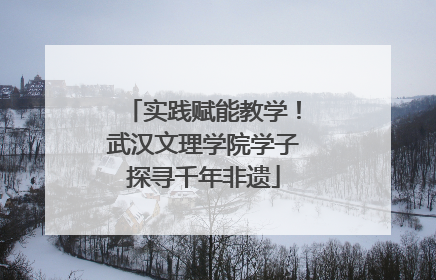 实践赋能教学！武汉文理学院学子探寻千年非遗