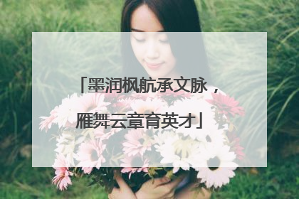 墨润枫航承文脉，雁舞云章育英才