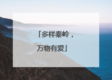 多样秦岭，万物有爱