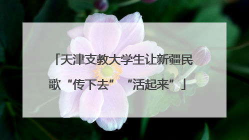 天津支教大学生让新疆民歌“传下去”“活起来”
