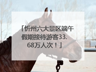 忻州六大景区端午假期接待游客33.68万人次！