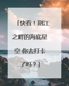 快看！荆江之畔的海底星空 你去打卡了吗？