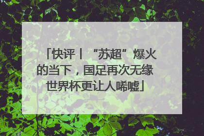 快评丨“苏超”爆火的当下，国足再次无缘世界杯更让人唏嘘