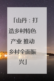 山丹：打造乡村特色产业 推动乡村全面振兴