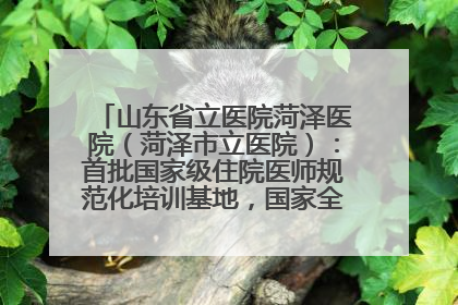 山东省立医院菏泽医院（菏泽市立医院）：首批国家级住院医师规范化培训基地，国家全科医生转岗培训基地