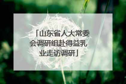 山东省人大常委会调研组赴得益乳业走访调研