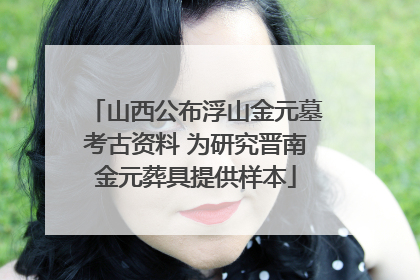 山西公布浮山金元墓考古资料 为研究晋南金元葬具提供样本