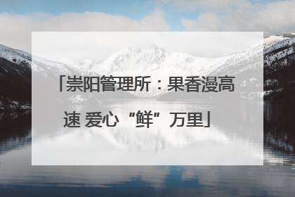 崇阳管理所：果香漫高速 爱心“鲜”万里