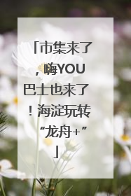 市集来了，嗨YOU巴士也来了！海淀玩转“龙舟+”