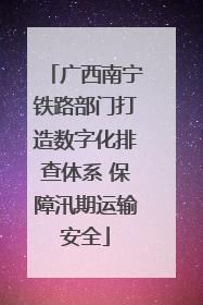 广西南宁铁路部门打造数字化排查体系 保障汛期运输安全