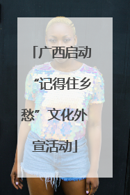 广西启动“记得住乡愁”文化外宣活动