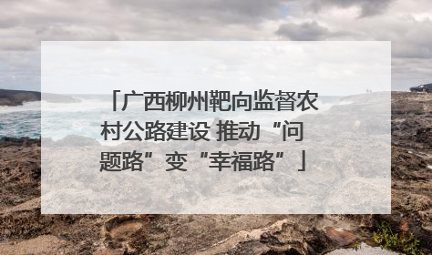 广西柳州靶向监督农村公路建设 推动“问题路”变“幸福路”