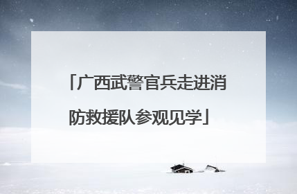 广西武警官兵走进消防救援队参观见学