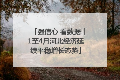 强信心 看数据丨1至4月河北经济延续平稳增长态势