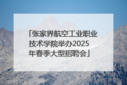 张家界航空工业职业技术学院举办2025年春季大型招聘会
